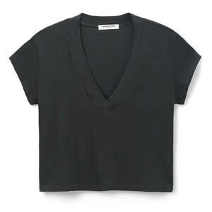 perfectwhitetee alanis recycled cotton v neck tee